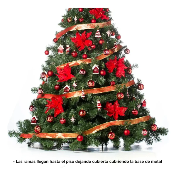 Arbolito Navidad Extra Lujo Patagonia 2.10mt Rojo Decoración Rojo