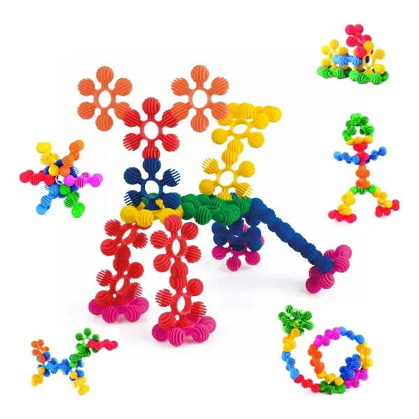 Bloques Encastrables 120 Piezas Construcción Didactico Niños Multicolor