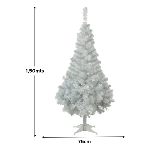 Arbol de Navidad Canadian Spruce Blanco/plata 1.5mts