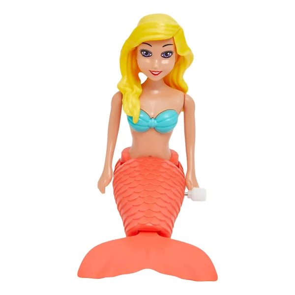 Juguete Para Agua Muñeca Sirena A Cuerda Pileta Tina Mermaid Turquesa