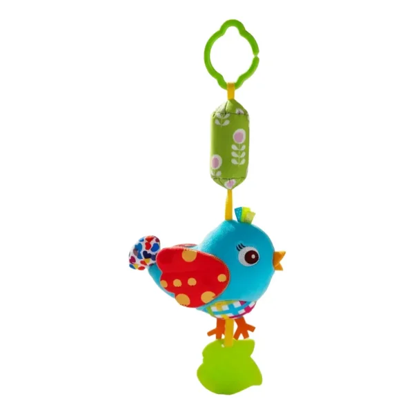 Sonajero Peluche Sensorial Colgante Bebé Cascabel Y Mordedor Multicolor