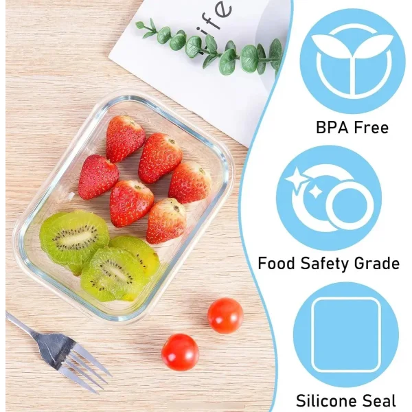 Tupper Contenedor Hermético Vidrio Set X6 Microondas Freezer Transparente