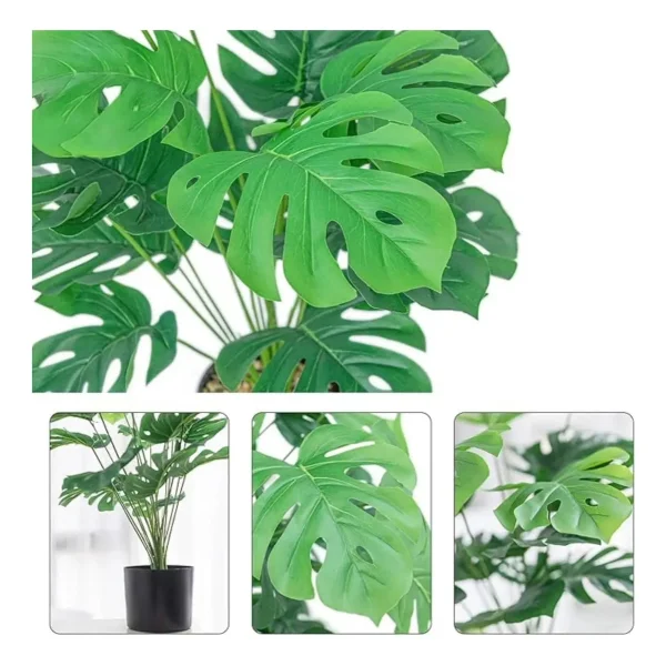 Planta Artificial Con Maceta Monstera 70cm Decoración Hogar Verde