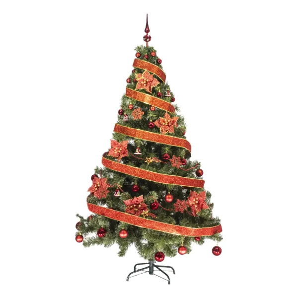 Arbol De Navidad Tronador Lujo 1,80mts Con Adornos Kit X60