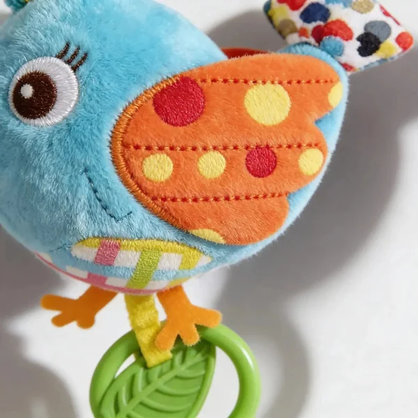 Sonajero Peluche Sensorial Colgante Bebé Cascabel Y Mordedor Multicolor