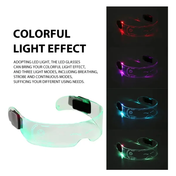 Anteojos Luminosos De Neón Para Fiesta Cotillón Led Acrílico Multicolor