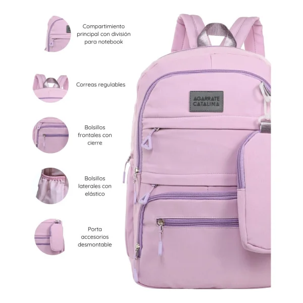 Mochila Porta Notebook Impermeable Reforzada + Neceser