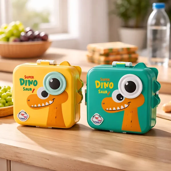 Lunchera Infantil Dinosaurio Escolar Jardin Vianda Infantil Verde