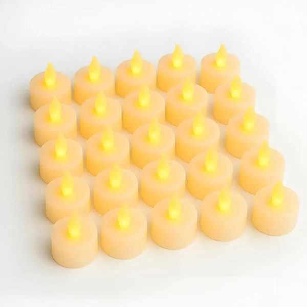 Velas Pack X48 Velita Luz Led Calida Vela Pilas Incluidas Blanco Tealight