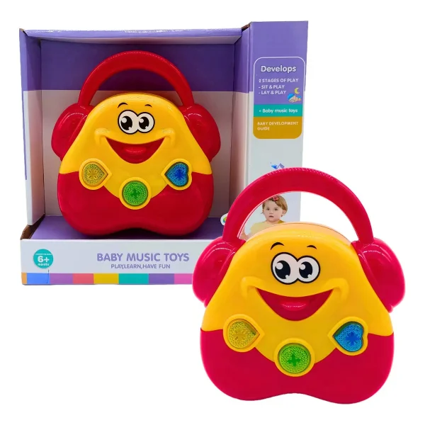 Juguete Educativo Musical Para Bebes Radio Emoji Con Luces
