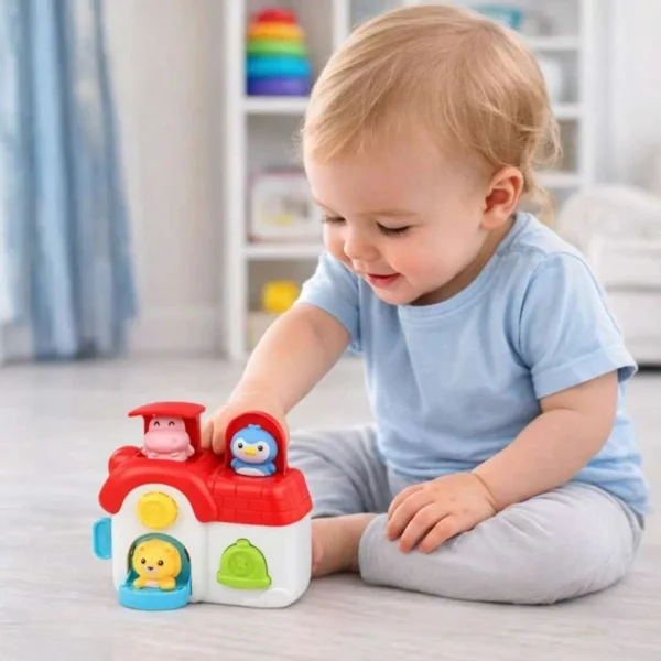 Juguete Interactivo Casa Pop Up Animales Botones Bebe