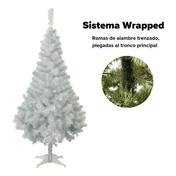 Arbol de Navidad Canadian Spruce Blanco/plata 1.5mts