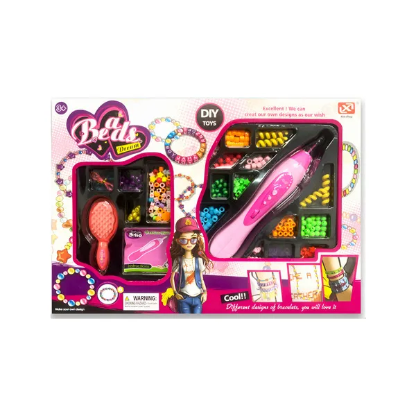 Set De Bijouterie Con Mostacillas Para Pelo Con Aplicador