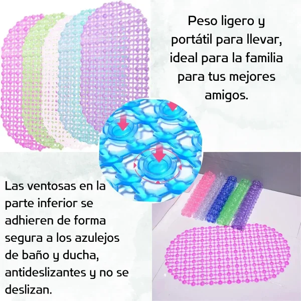 Alfombra De Baño Antideslizante Goma Para Bañera Ducha Tina