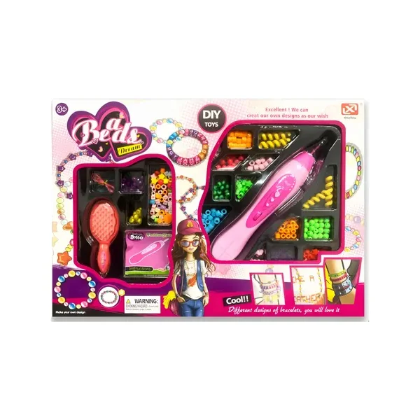 Set De Bijouterie Con Mostacillas Para Pelo Con Aplicador