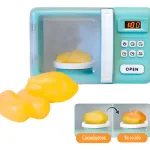 Microondas De Juguete Con Luz Sonido Y Efecto Coccion Horno Color Agua