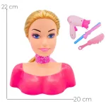 Cabeza De Muñeca Para Peinar Princess Con Accesorios Peluqueria Princesa