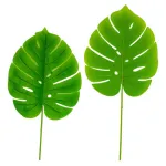 Planta Artificial Hoja Monstera Costilla De Adan X3 Unidades