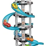 Pista Estacionamiento Autos Juguete Garage 5 Niveles Pisos Color Celeste