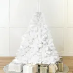 Arbol De Navidad Extra Lujo Patagonia Blanco 1,30 Mts Con Base Metálica