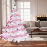 Árbol Navidad Fabesa Montañes Deluxe 130 Cm Blanco Decorado