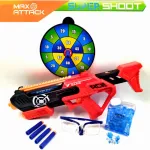 Pistola Lanzadora Expreso Polar Hidrogel Y Dardos 2 En 1 Modelo 6703 Rojo