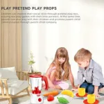 Juego De Cocina Infantil: Licuadora Roja Con Frutas Y Más