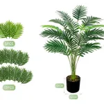 Planta Artificial Con Maceta Palmera Areca 80cm Color Verde