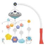 Móvil Giratorio Bebé Con Proyecciones Y Melodías Astronauta Color Blanco Animal