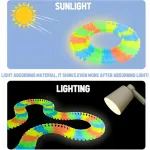 Pista Luminosa Flexible 152 Piezas Con Auto Luminoso Color Amarillo