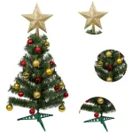 Arbol De Navidad Decorado Arbolito 90cm Pino Carioca Color Rojo/oro