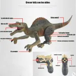 Dinosaurio Control Remoto Expreso Polar Luces Sonidos Marrón Claro