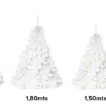 Arbol De Navidad Extra Lujo Patagonia Blanco 1,30 Mts Con Base Metálica