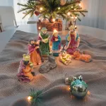 Pesebre Navideño Sagrada Familia Ceramica Artesanal 8 Pzs