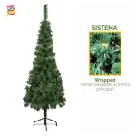 Árbol De Navidad Tronador Slim Verde 1.50mts Base Metal