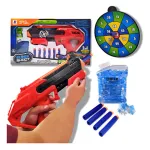 Pistola Lanzadora Expreso Polar Hidrogel Y Dardos 2 En 1 Modelo 6703 Rojo