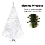 Arbol Navidad Blanco Tronador De Lujo 1.80mts + Kit Rosa