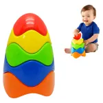 Bloques Formas Apilables Encastre Bebe Juguete Didáctico Color Rojo