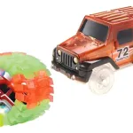 Pista Luminosa Flexible 152 Piezas Con Auto Luminoso Color Amarillo