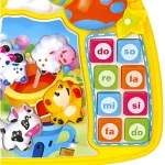 Piano Teclado Musical Animales Juguete Con Luz Y Sonido Color Multicolor