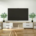 Planta Artificial Con Maceta Palmera Areca 80cm Color Verde