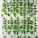 Jardin Vertical Expreso Polar Enredadera Hojas Artificiales 2,05mt X12u. Color Verde Claro