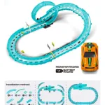 Pista Lanzador De Autos Brillante Luminosa Con Luces Niños