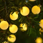 Luces De Navidad X20 Bolitas A Pilas Guirnalda Led 3mts Luces Calidas