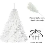 Arbol De Navidad Extra Lujo Patagonia Blanco 1,30 Mts Con Base Metálica