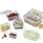 X7 Taper Frasco Hermético Organizador Freezer Plástico Color Transparente