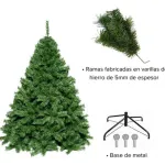 Arbol De Navidad Imperial 1,50mt Alta Gama Hookon Decoración Color Verde