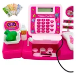 Caja Registradora Supermercado Infantil Accesorios Juguete Color Rosa