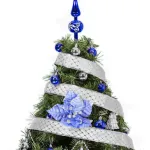 Arbol Navidad Tronador 1,20 + Kit 30 Azul Plata Black Friday
