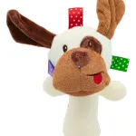 Sonajero Peluche Perro Blanco X.q.toy Xq308b Para Bebé Con Chifle